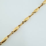 Pulso Rustico Eslabon 4.1gr / 21.5cm / 3.32mm Oro Amarillo 18K $
