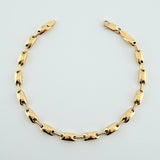 Pulso Rustico Eslabon 5.3gr / 21cm / 4.53mm Oro Amarillo 18K $