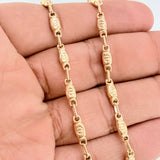 Cadena Rustica Barril Tornillo 12.45gr / 61cm / 4.1mm Oro Amarillo 18K $