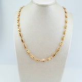 Cadena Rustica Barril Cuadrado 13.4gr / 60.7cm / 4.36mm Oro Amarillo 18K $