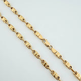 Cadena Rustica Barril Cuadrado 13.4gr / 60.7cm / 4.36mm Oro Amarillo 18K $