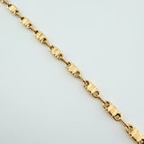 Cadena Rustica Barril Cuadrado 13.4gr / 60.7cm / 4.36mm Oro Amarillo 18K $