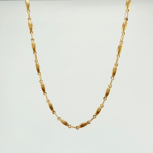 Cadena Rustica Eslabon 10.6gr / 61.5cm / 3.37mm Oro Amarillo 18K $