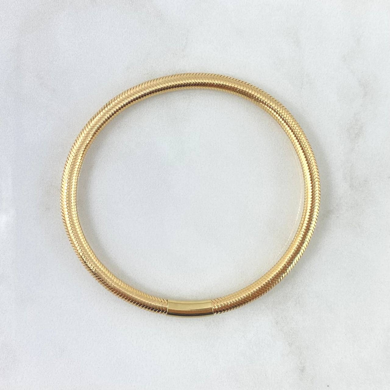 Pulso Aro Reticulado 1.25gr / 15cm-17cm / 3mm Oro Amarillo +4 18K