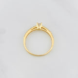 Anillo Solitario Churumbela 1.8g / T7 Oro Amarillo 18K