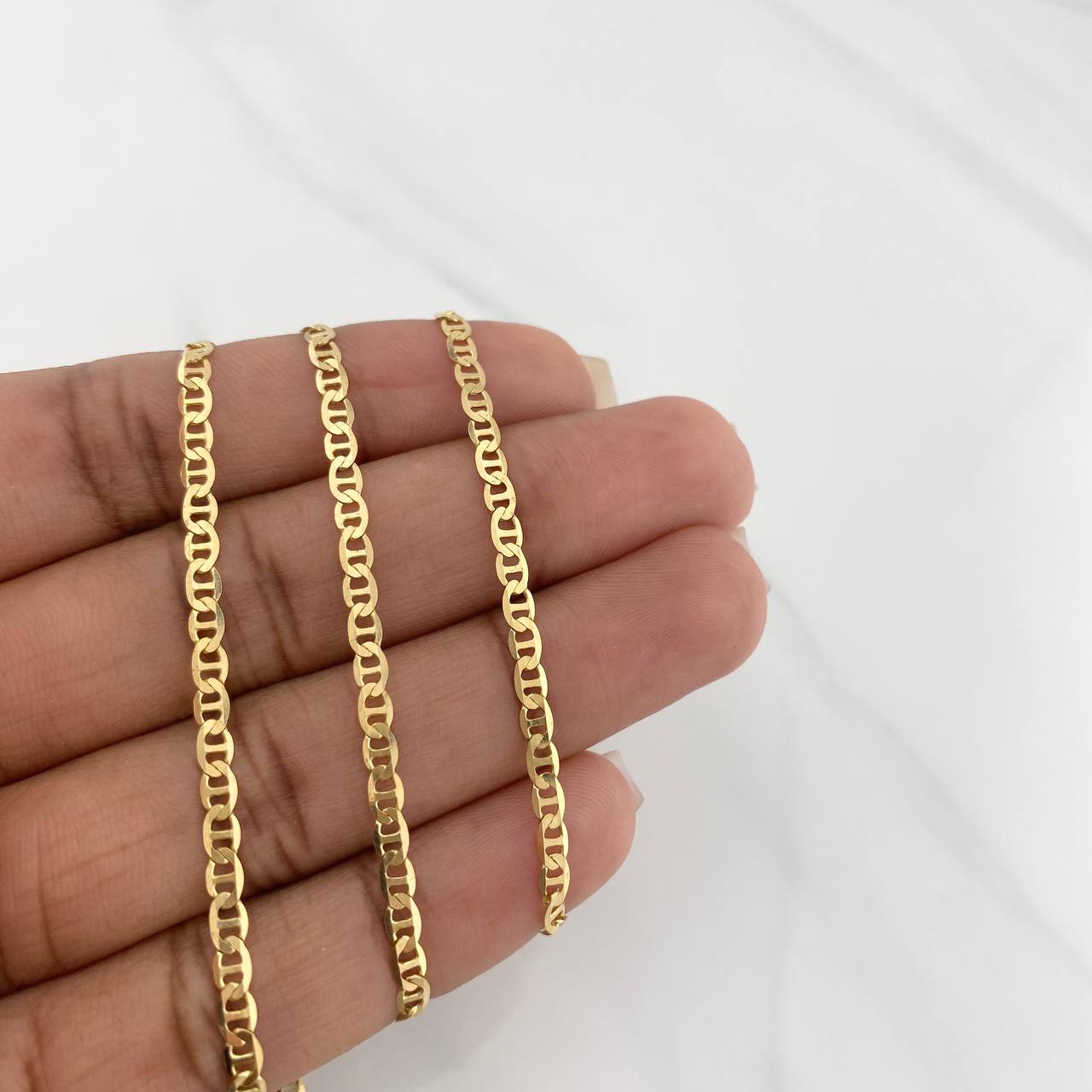 Cadena Escalera 6.7g / 60.05cm / 2.75mm Oro Amarillo 18K