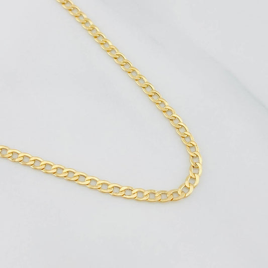 Cadena Cubana 4.1g / 60cm / 3.13mm Oro Amarillo 18K