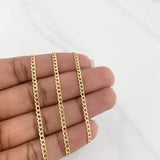 Cadena Cubana 4.1g / 60cm / 3.13mm Oro Amarillo 18K