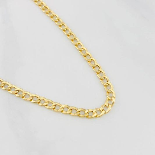 Cadena Cubana 3.2g / 40cm / 3.12mm Oro Amarillo 18K