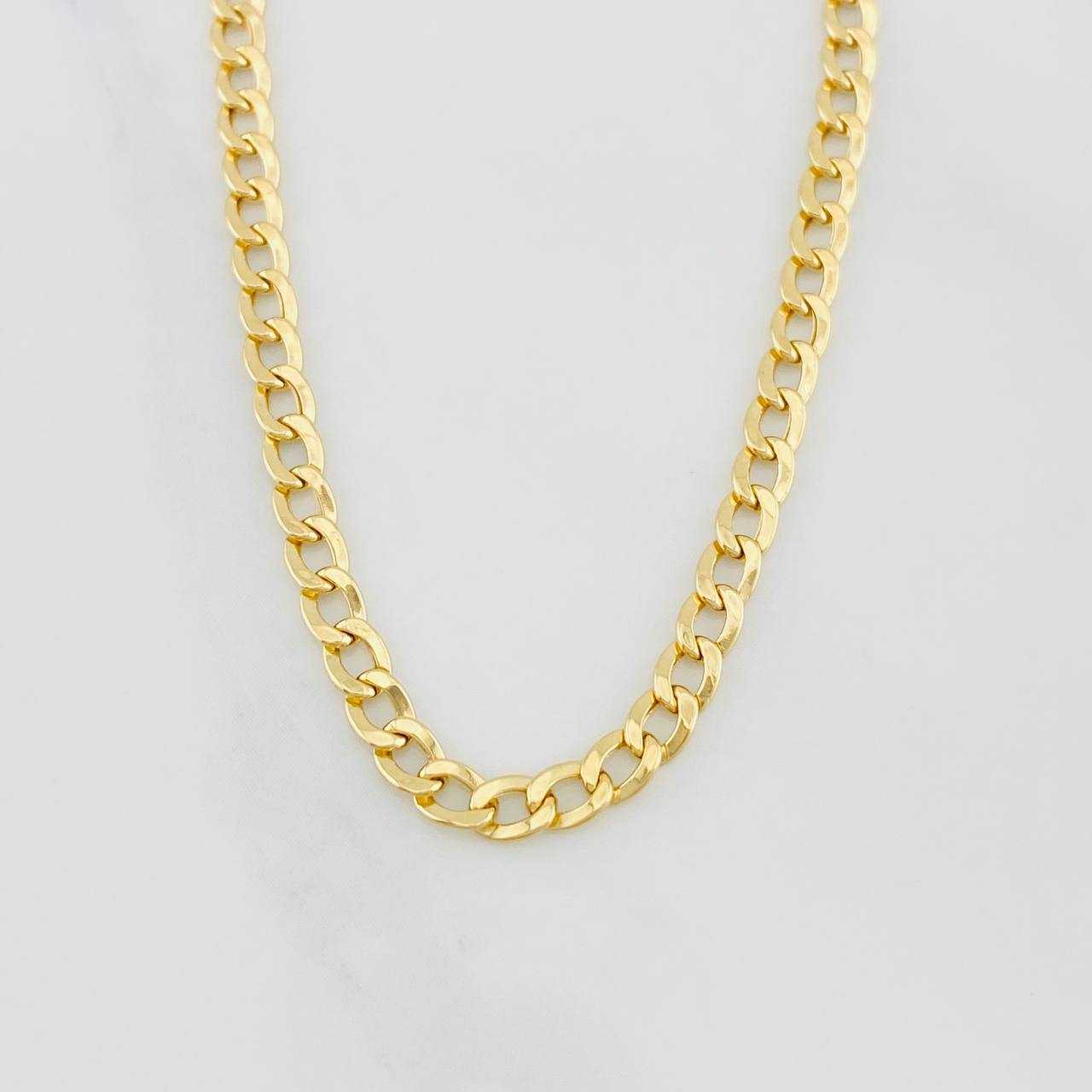 Cadena Cubana 3.2g / 40cm / 3.12mm Oro Amarillo 18K