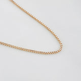 Cadena Veneciana 2.65g / 50.05cm / 0.9mm Dos Oros Blanco Rosa 18K