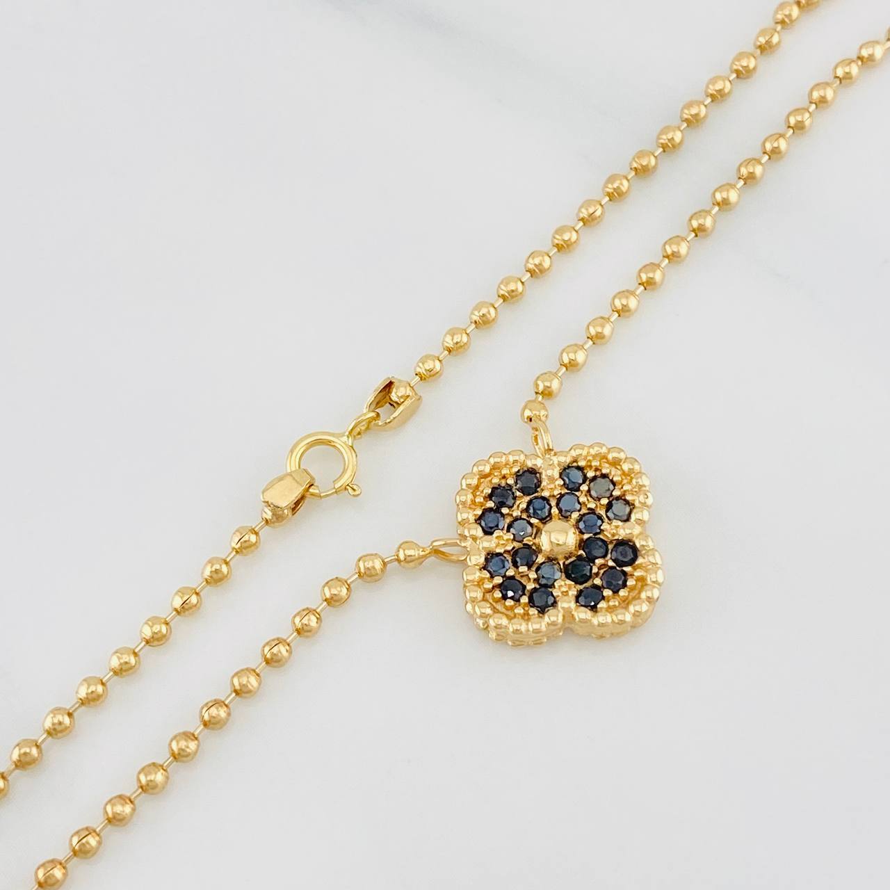 Cadena Militar Trebol 7.45g / 41.05cm / 1.67mm Oro Amarillo 18K