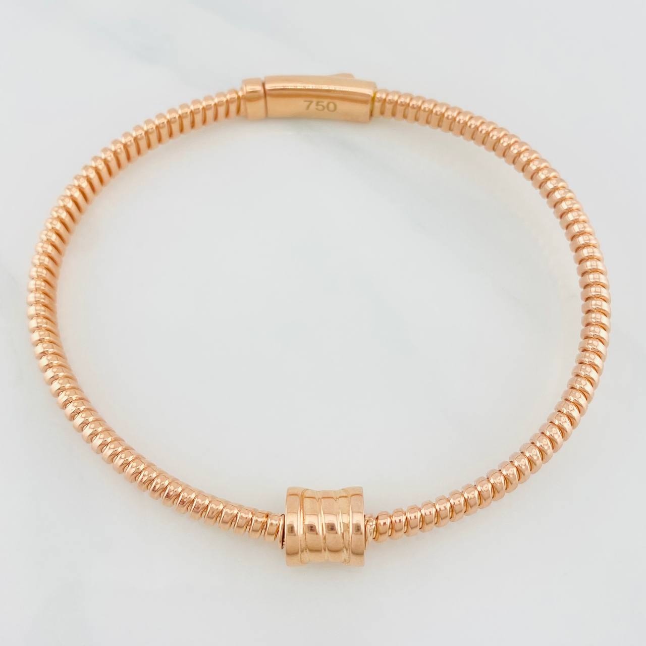 Pulso Aro Tubogas 14.55g / 17cm / 4.35mm Oro Rosa 18K