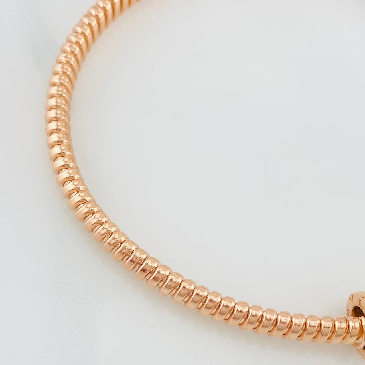 Pulso Aro Tubogas 14.55g / 17cm / 4.35mm Oro Rosa 18K