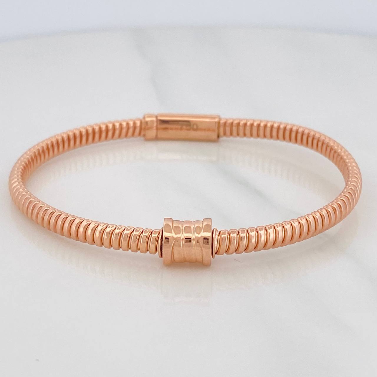 Pulso Aro Tubogas 14.55g / 17cm / 4.35mm Oro Rosa 18K