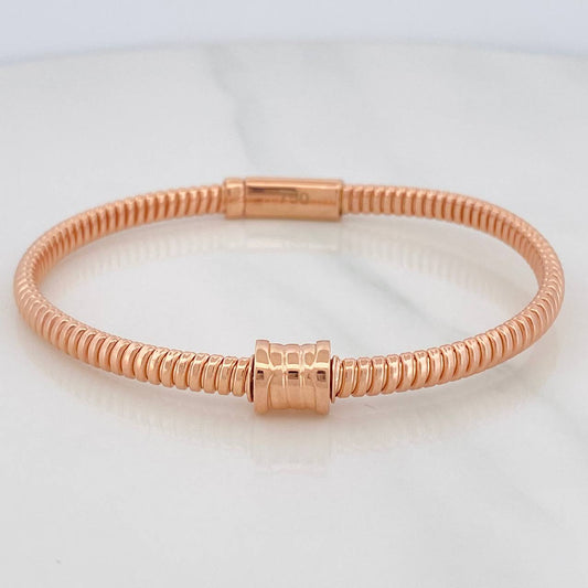 Pulso Aro Tubogas 14.55g / 17cm / 4.35mm Oro Rosa 18K