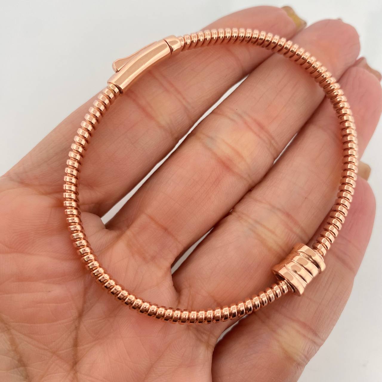 Pulso Aro Tubogas 14.55g / 17cm / 4.35mm Oro Rosa 18K