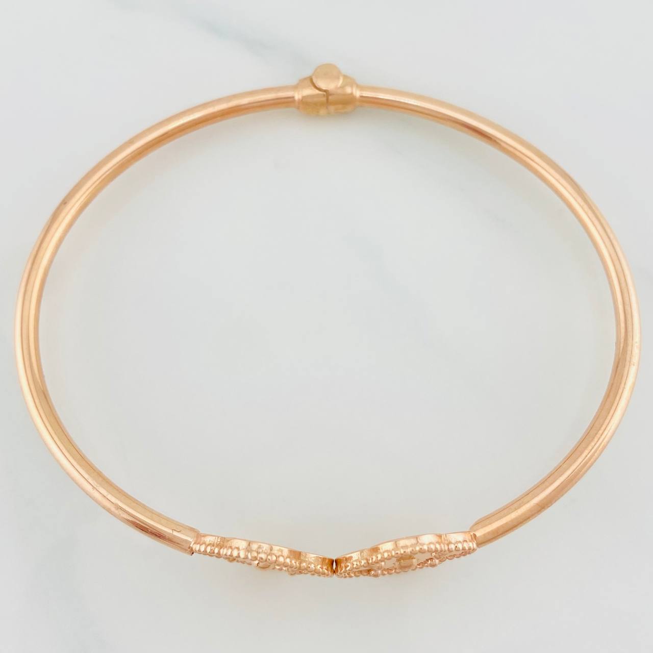 Pulso Aro Trebol 7.3g / 17cm / 2.4mm Oro Rosa 18K