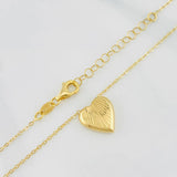 Cadena Aro Seguido Corazon 1.8g / 45.5cm / 0.7mm Oro Amarillo 18K