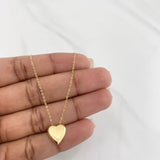 Cadena Aro Seguido Corazon 1.8g / 45.5cm / 0.7mm Oro Amarillo 18K