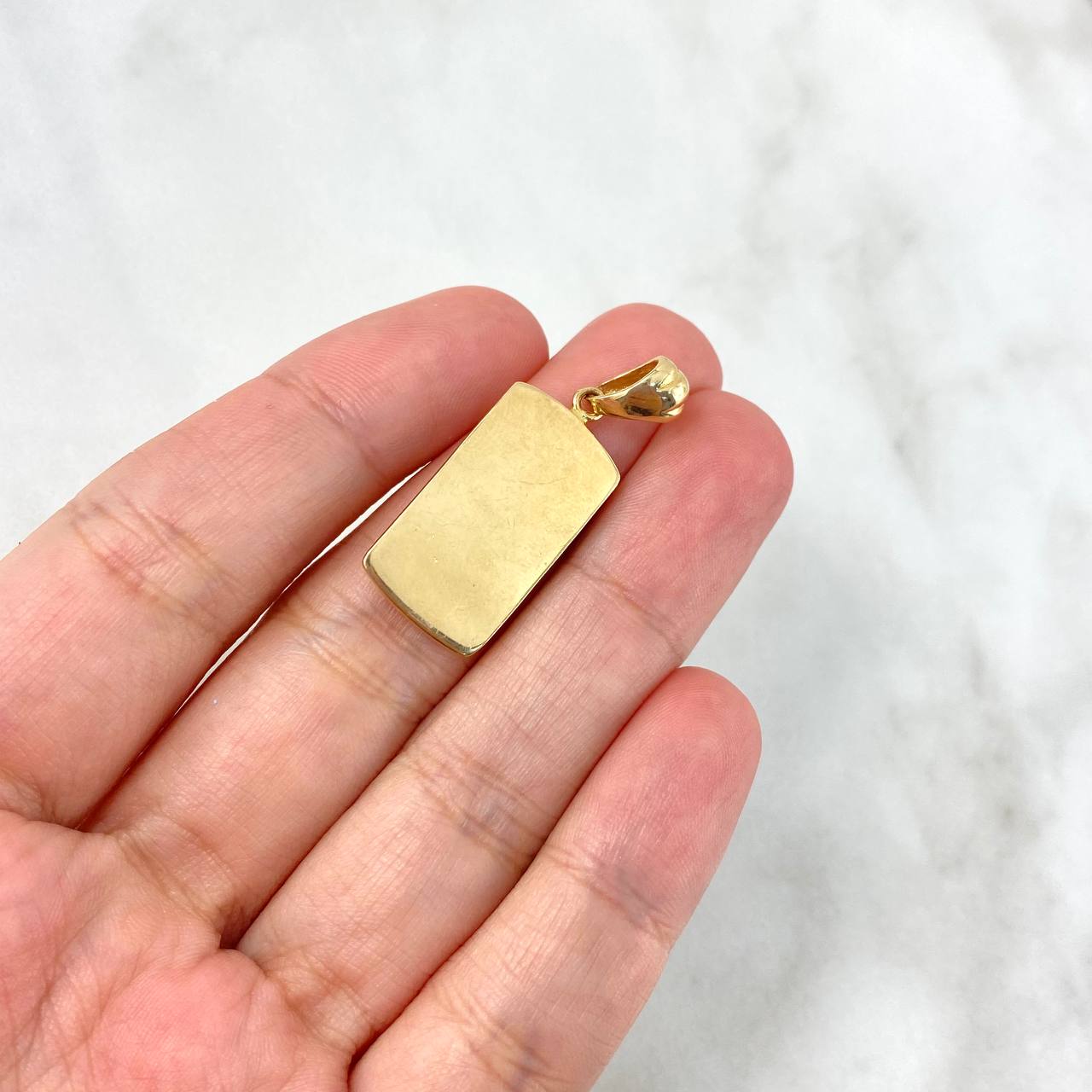 Dije Placa San Miguel Arcángel 5gr / 3.3cm / Texturizado Tres Oros *