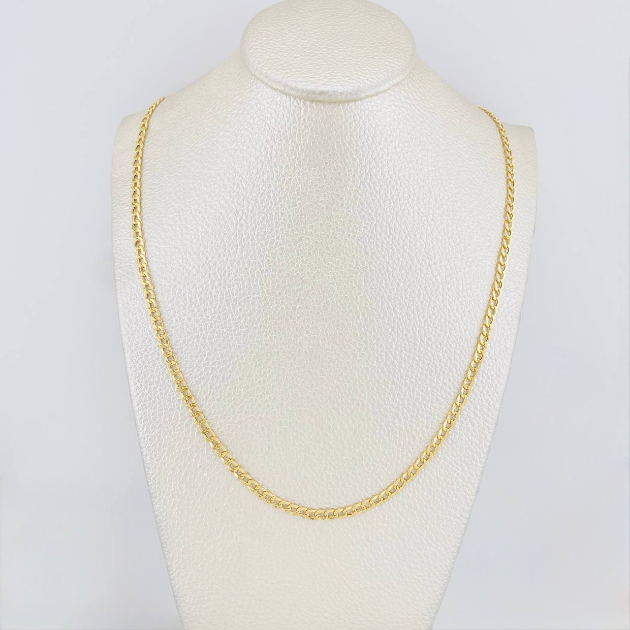 Cadena Cubana 3.2g / 40cm / 3.12mm Oro Amarillo 18K