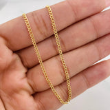 Cadena Cubana 5g / 60cm / 1.5mm Oro Amarillo 18K