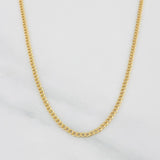 Cadena Cubana 5g / 60cm / 1.5mm Oro Amarillo 18K