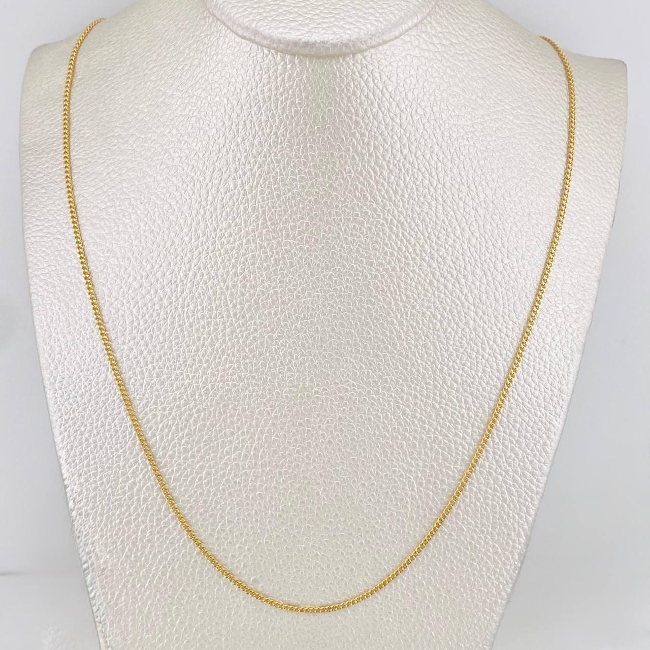 Cadena Cubana 5g / 60cm / 1.5mm Oro Amarillo 18K