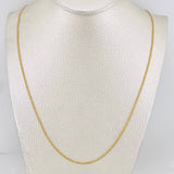 Cadena Cubana 5g / 60cm / 1.5mm Oro Amarillo 18K