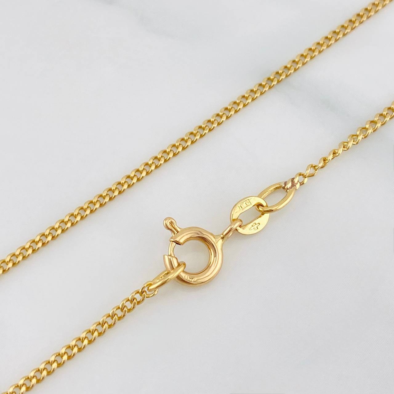 Cadena Mini Cubana 4.45g / 51cm / 1.29mm Oro Amarillo 18K