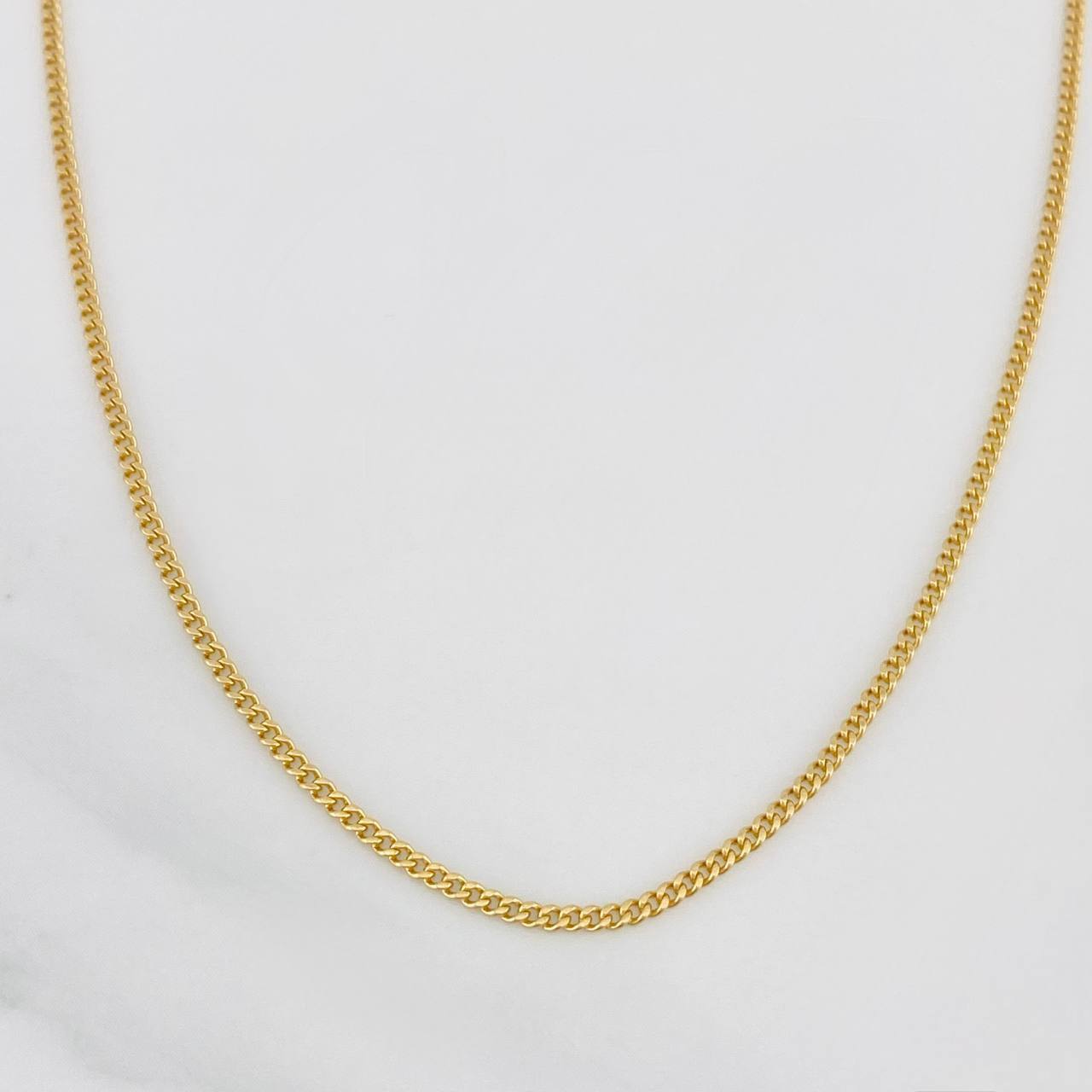 Cadena Mini Cubana 4.45g / 51cm / 1.29mm Oro Amarillo 18K