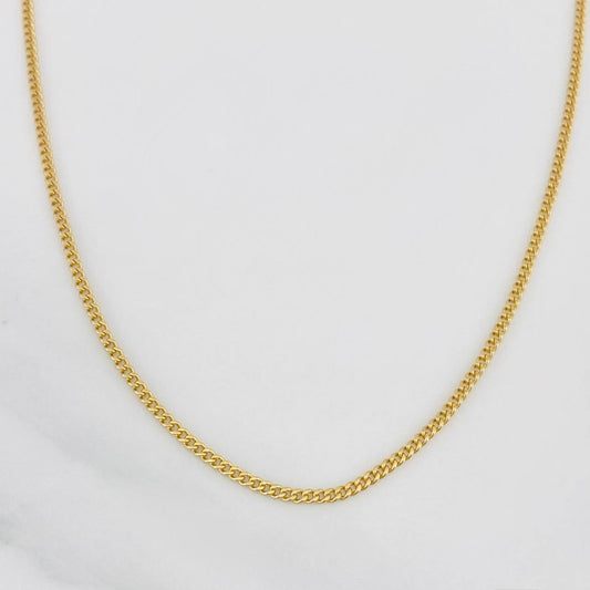 Cadena Mini Cubana 4.45g / 51cm / 1.29mm Oro Amarillo 18K