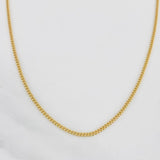 Cadena Mini Cubana 4.45g / 51cm / 1.29mm Oro Amarillo 18K
