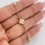 Pulso Aro Seguido Trebol 2.95g / 17.05cm / 0.77mm Oro Amarillo 18K