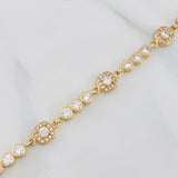 Pulso Tennis Halo 9.05g / 17.05cm / 6.3mm Oro Amarillo 18K