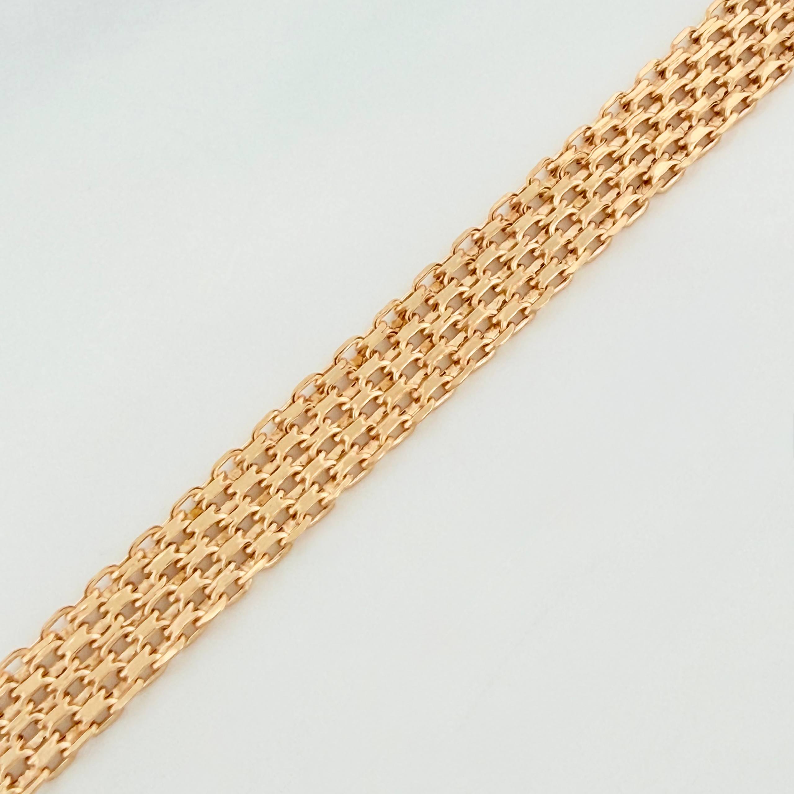 Pulso Chino 4.35g / 21cm / 6.4mm Oro Amarillo 18K