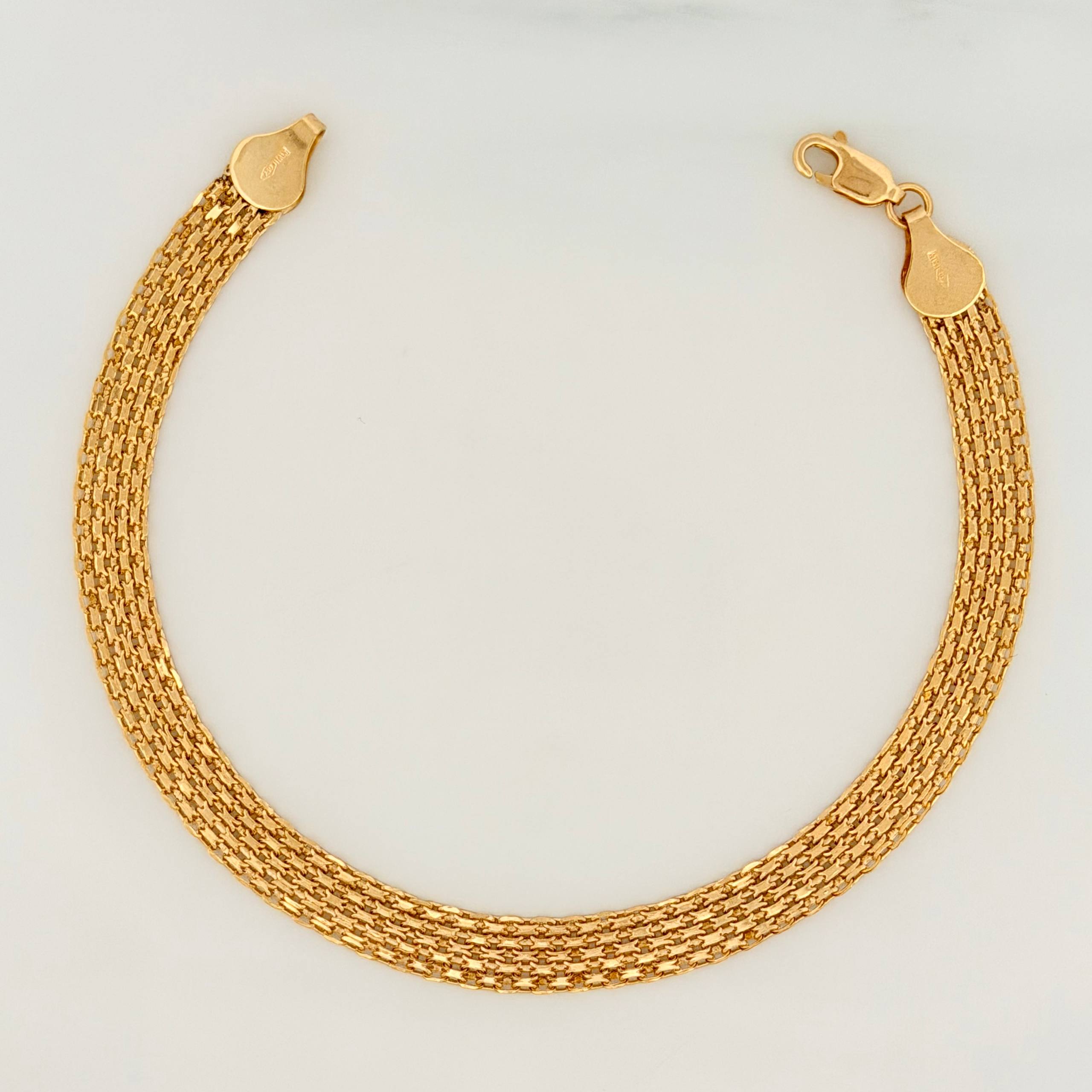 Pulso Chino 4.35g / 21cm / 6.4mm Oro Amarillo 18K