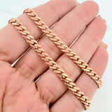 Cadena Cubana 18.85g / 61cm / 4.7mm Oro Rosa 18K