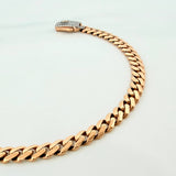 Pulso Cubano infinito 7.2g / 21cm / 4.8mm Oro Rosa 18K