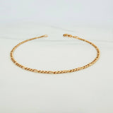 Tobillera Figaro 2.2g / 25cm / 3mm Oro Amarillo 18K