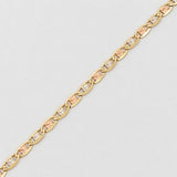 Pulso Escalera plana 1.4g / 18.5cm / 2.2mm Tres Oros 18K