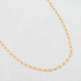Cadena Escalera plana 3g / 60cm / 1.45mm Oro Amarillo 18K