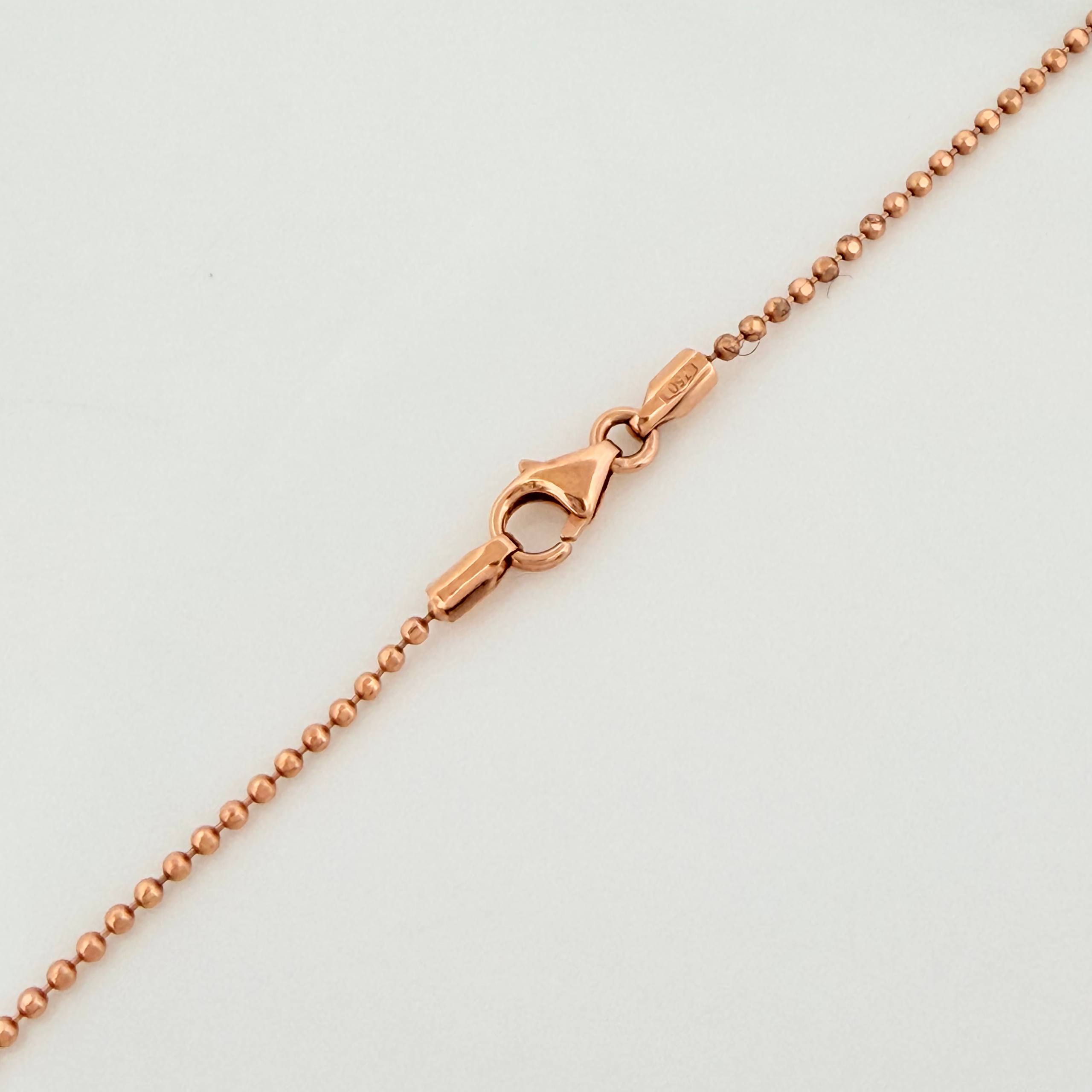 Cadena Militar 3.7g / 60cm / 0.9mm Oro Rosa 18K
