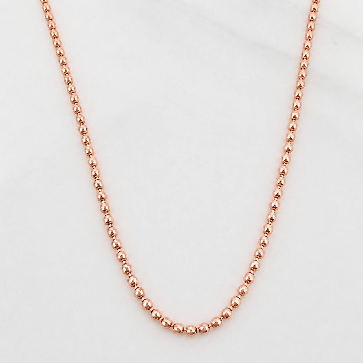 Cadena Militar 3.75g / 60cm / 0.9mm Oro Rosa 18K