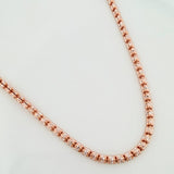 Cadena Ice 10.5g / 50.5cm / 2mm Dos Oros Blanco Rosa 18K