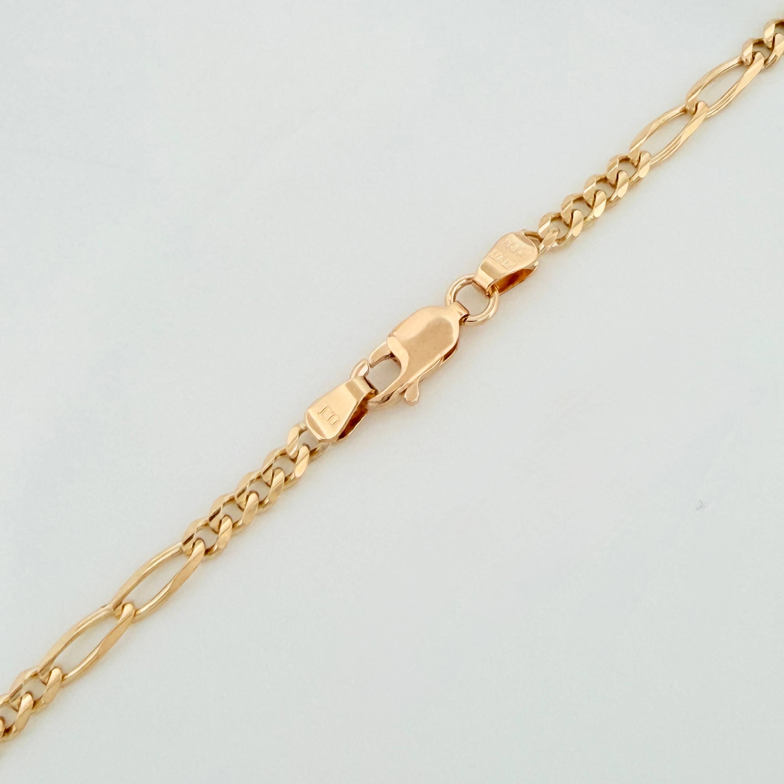 Cadena Figaro 10.3g / 50.5cm / 1.7mm Oro Amarillo 18K