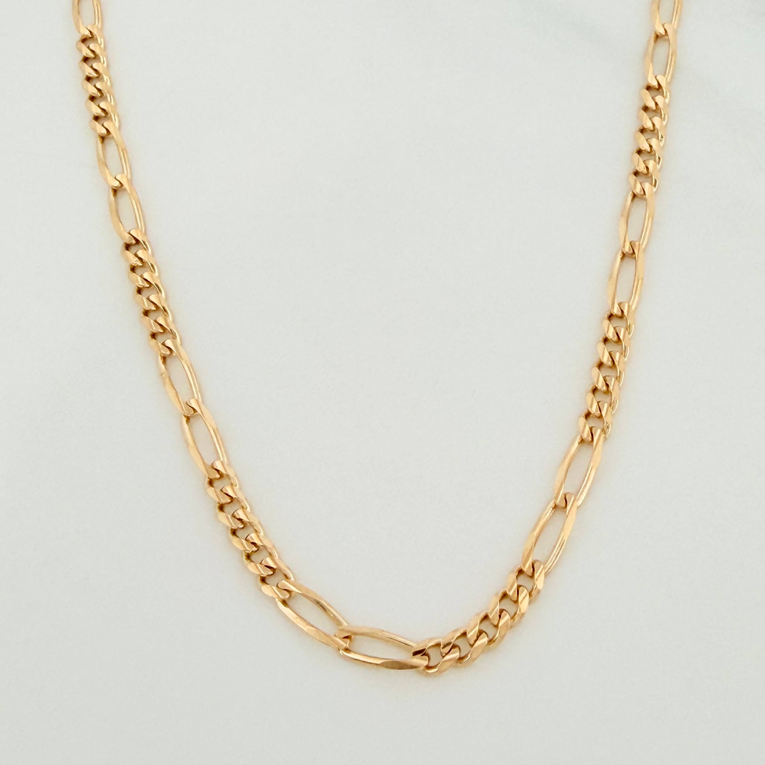 Cadena Figaro 10.3g / 50.5cm / 1.7mm Oro Amarillo 18K