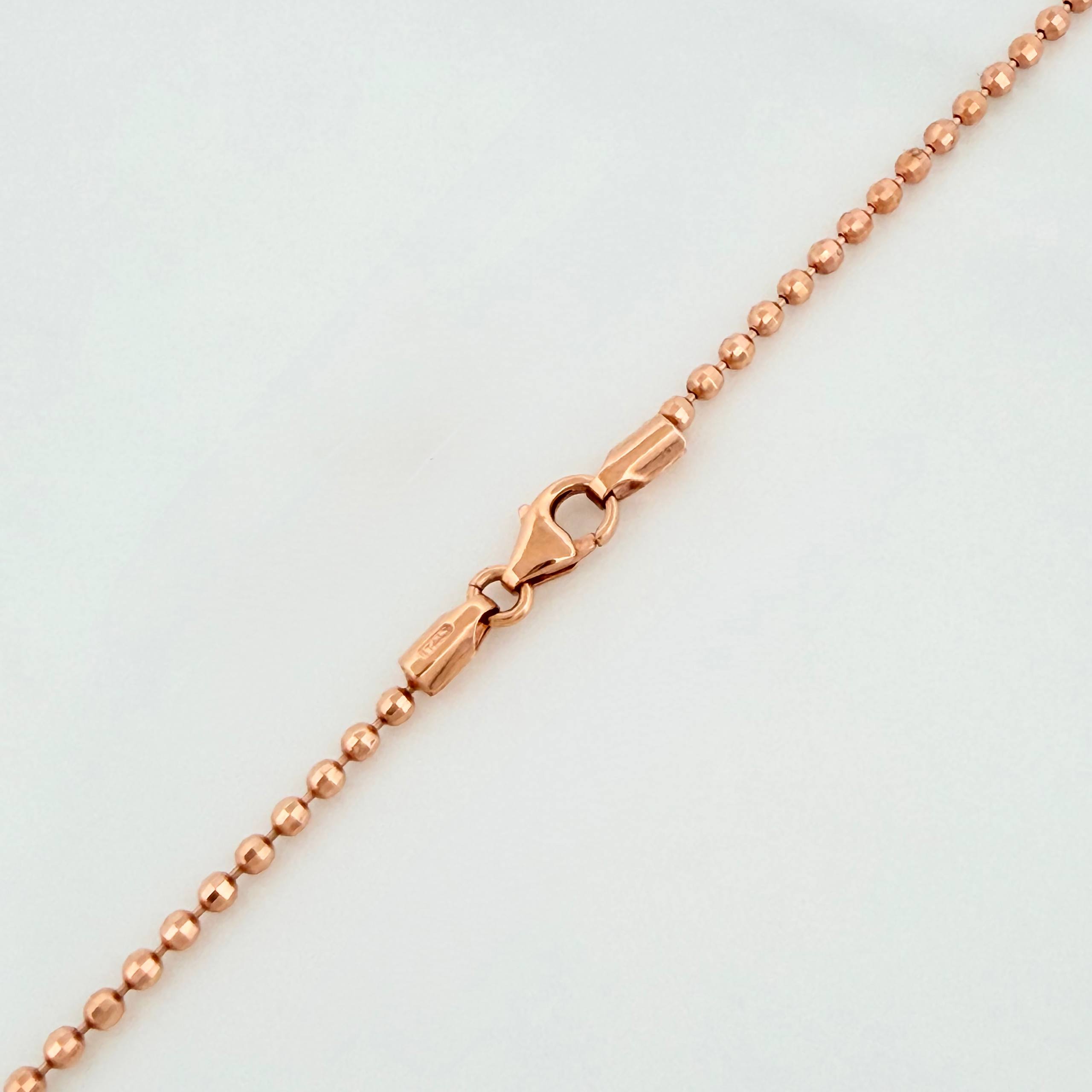 Cadena Militar 8.6g / 60cm / 1mm Oro Rosa 18K