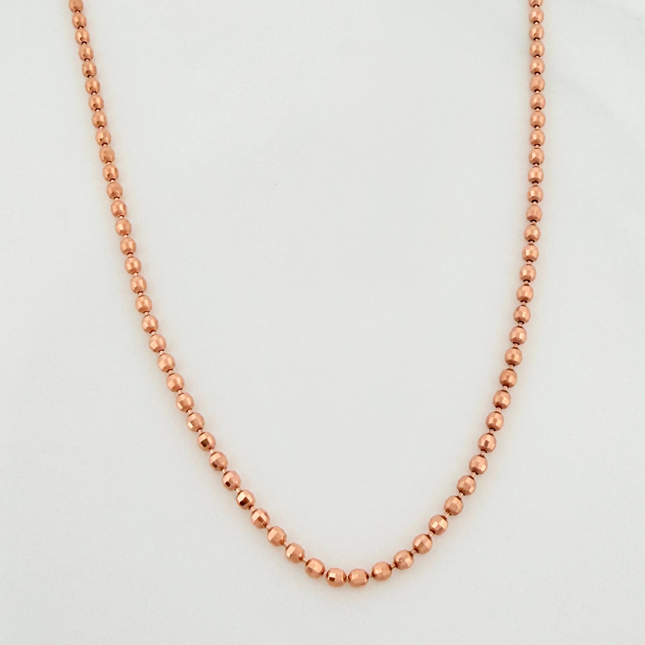Cadena Militar 8.6g / 60cm / 1mm Oro Rosa 18K